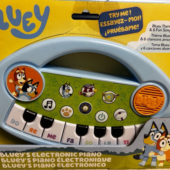 Bluey Electronic Piano Toy - Blue and Orange - Picture 1 of 2